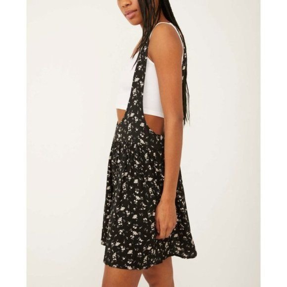 FREE PEOPLE Saturday Scooped Romper in Black Combo - Small - Picture 3 of 7